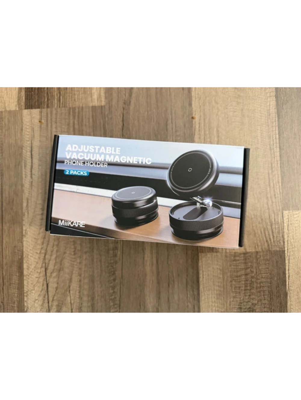 MiiKARE Adjustable Vacuum Magnetic Phone Holder 2-Pack New